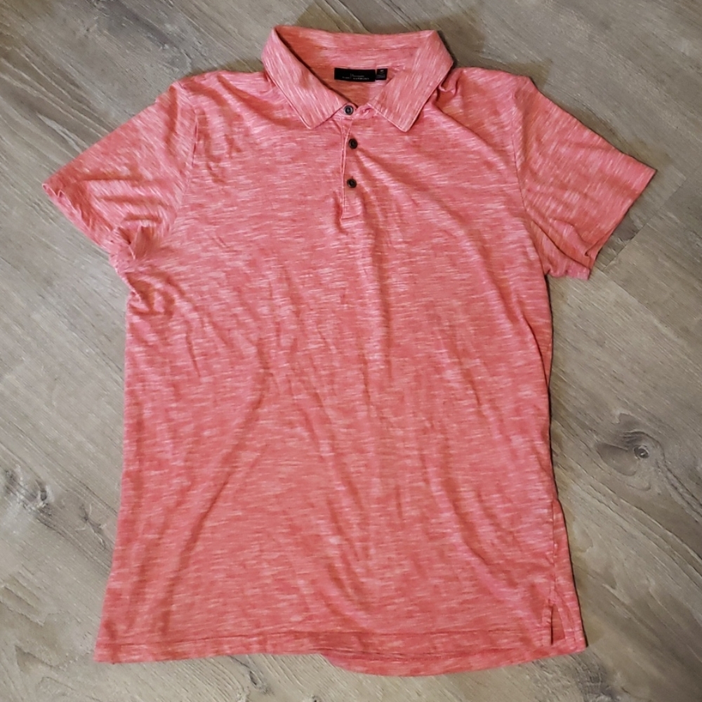 Marc Anthony coral burnout polo M